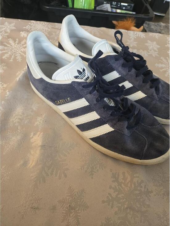 adidas Other - Adidas Gazelle Suede Sneakers Navy Blue and White Size 10.5M